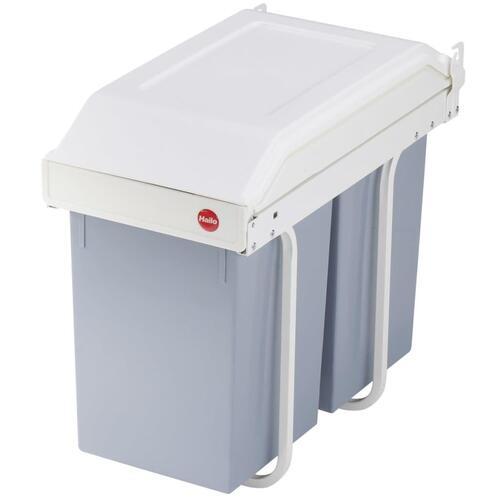 Hailo skabsaffaldsspand Multi-Box Duo størrelse L 2x14 L cremefarvet 3659-001