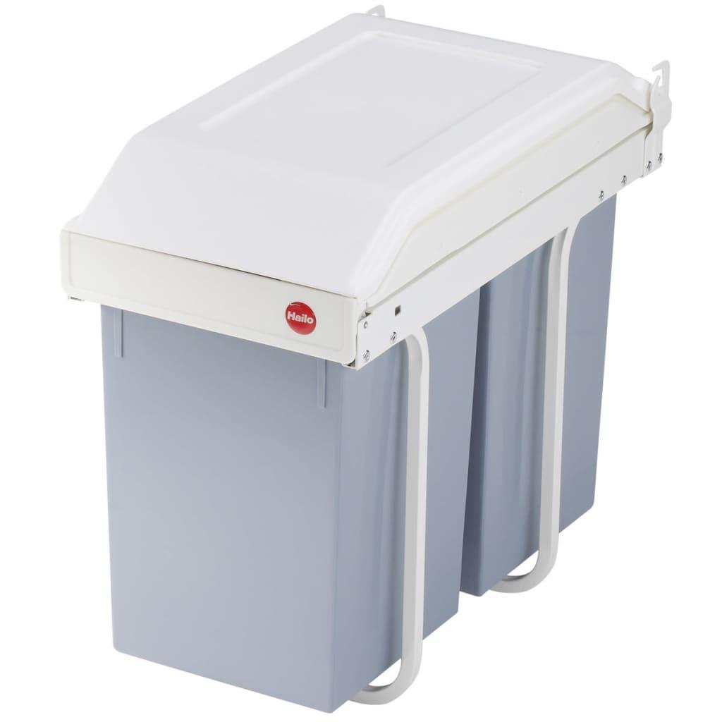 Hailo skabsaffaldsspand Multi-Box Duo størrelse L 2x14 L cremefarvet 3659-001