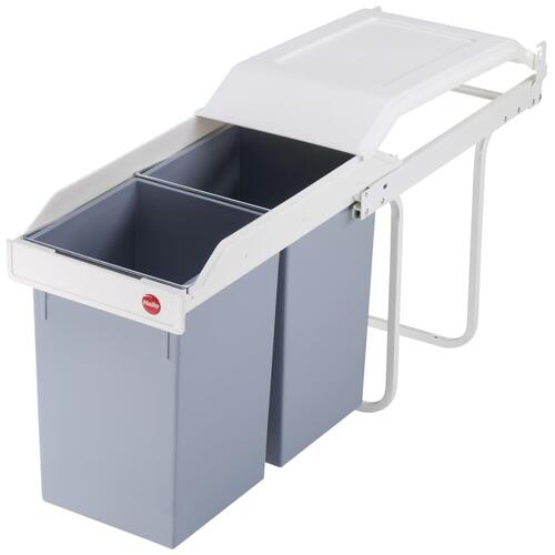 Hailo skabsaffaldsspand Multi-Box Duo størrelse L 2x14 L cremefarvet 3659-001