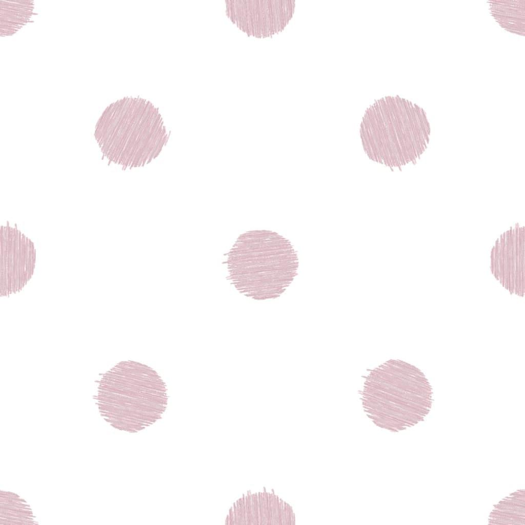 Noordwand tapet Urban Friends & Coffee Dots hvid og pink