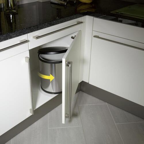 Hailo skabsskraldespand Compact-Box str. M 15 l rustfrit stål 3555-101