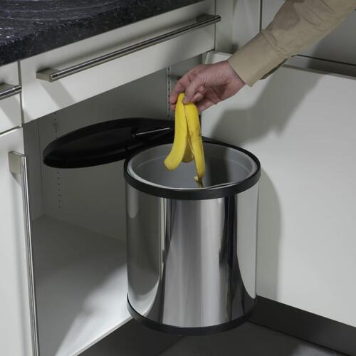 Hailo skabsskraldespand Compact-Box str. M 15 l rustfrit stål 3555-101