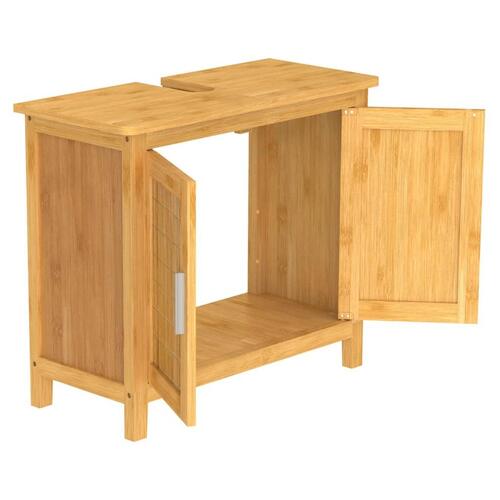 EISL underskab til badeværelse 67x28x60 cm bambus