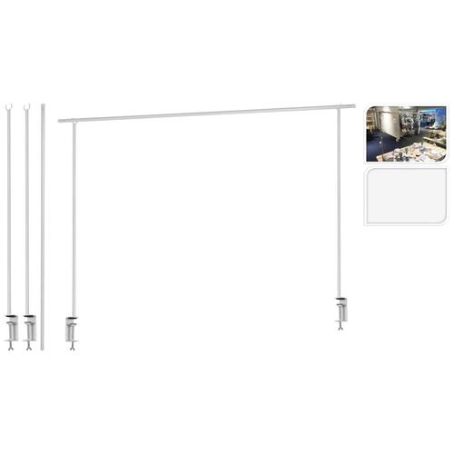 436285 ProGarden dekorationsbordstang med bordklemme metal hvid