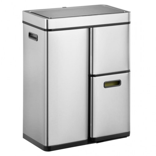 EKO affaldsspand med sensor Mirage Plus 1x30 l + 2x15 l mat sølvfarvet