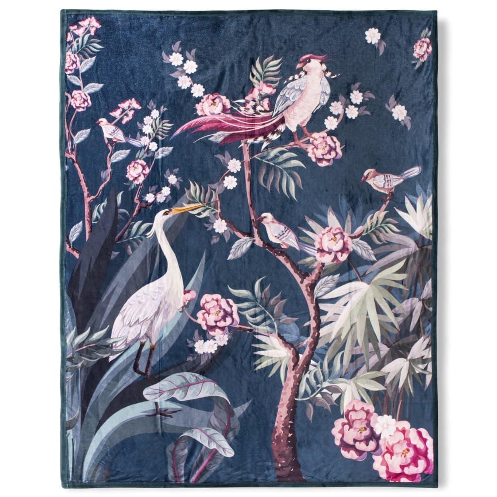 Descanso plaid SARENZA 130x160 cm petroleumsblå