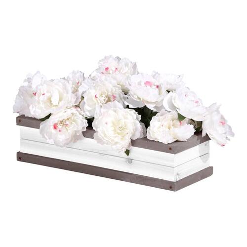 AXI blomsterkasse til legehus grå og hvid