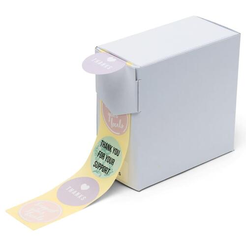 Rillprint gavemærker 250 stk. x 3 ruller pastelfarver