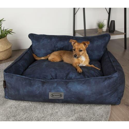 Scruffs & Tramps hundeseng Kensington 60x50 cm str. M marineblå