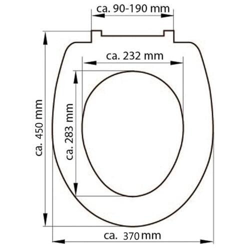 SCHÜTTE toiletsæde WHITE duroplast