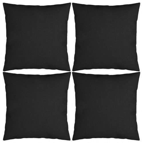 Pyntepuder 4 stk. 40x40 cm stof sort