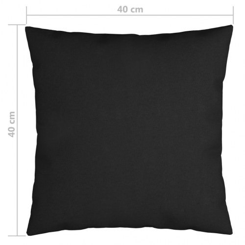 Pyntepuder 4 stk. 40x40 cm stof sort