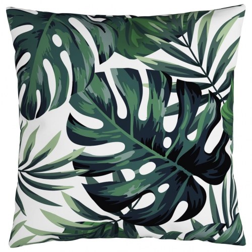 Pyntepuder 4 stk. 40x40 cm stof bladmønster