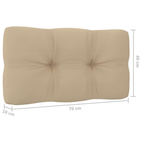 Pallehynde 70x40x12 cm stof beige