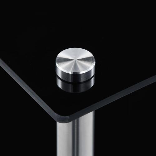 Reol 5 hylder 40x40x130 cm hærdet glas sort