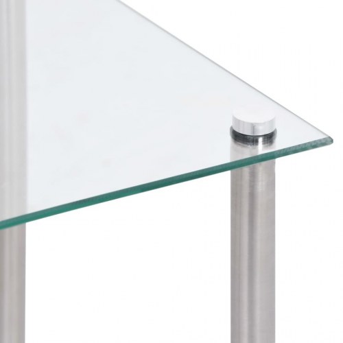 Indskudsbordssæt i hærdet glas - 3 stk., transparent