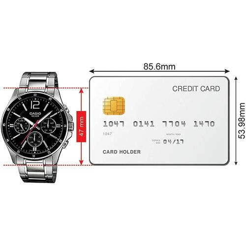 Herreur Casio Sølvfarvet Sort (Ø 43,5 mm)