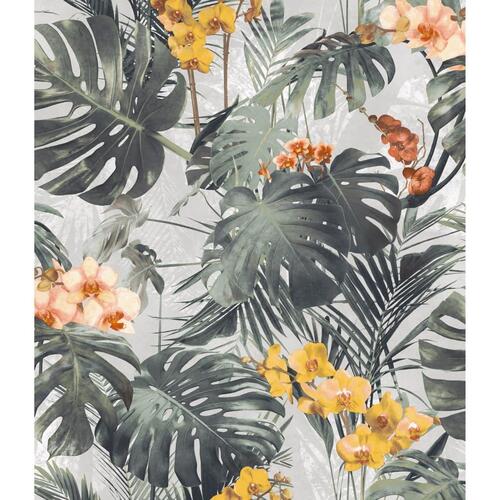 DUTCH WALLCOVERINGS tapet Paradiso grøn og okkerfarvet