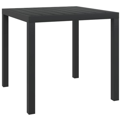 Spisebordssæt til haven 3 dele med hynder polyrattan grå