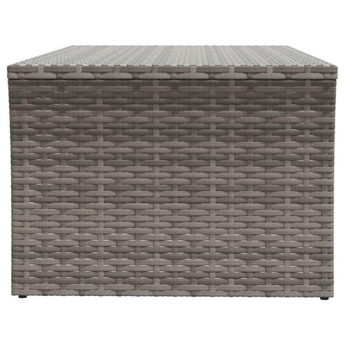 Sofabord 100x50x40 cm polyrattan grå