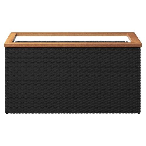Plantekasse 80x40x40 cm polyrattan sort