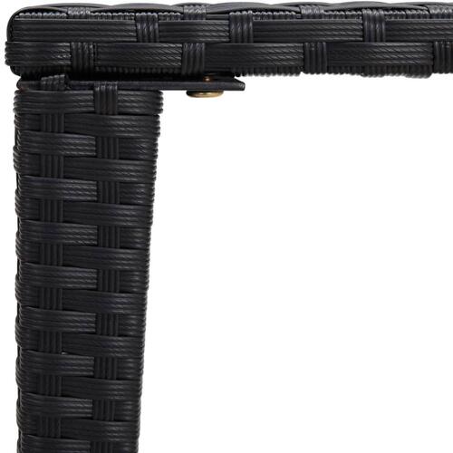 Indskudsborde 3 stk. polyrattan sort