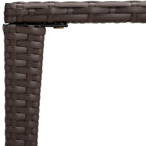 Indskudsborde 3 stk. polyrattan brun