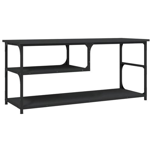 Tv-bord 103x38x46,5 cm konstrueret træ og stål sort