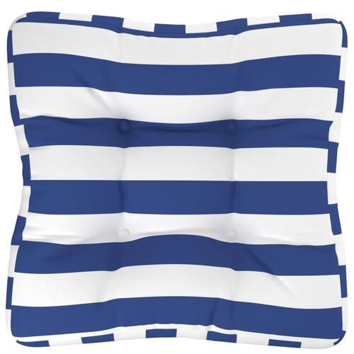 Pallehynde 60x61,5x10 cm oxfordstof stribet blå og hvid