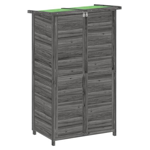 Redskabsskur til haven 83x57x140 cm massivt fyrretræ grå