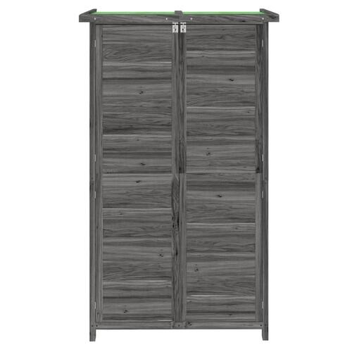 Redskabsskur til haven 83x57x140 cm massivt fyrretræ grå