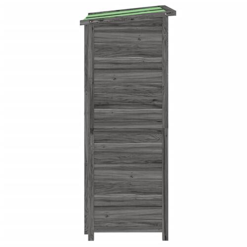 Redskabsskur til haven 83x57x140 cm massivt fyrretræ grå