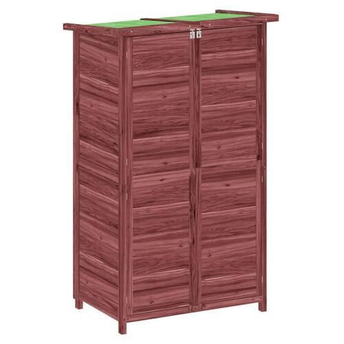 Redskabsskur til haven 83x57x140 cm massivt fyrretræ mokkafarve