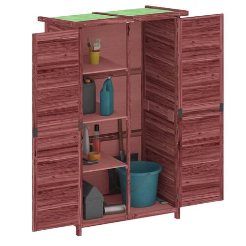 Redskabsskur til haven 83x57x140 cm massivt fyrretræ mokkafarve
