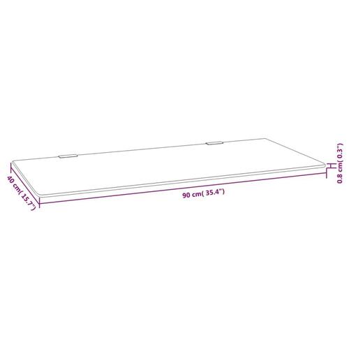 Væghængt urinalafskærmning 90x40 cm hærdet glas sort
