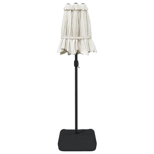 Parasol m. dobbelt parasoldug 316x240 cm sandhvid
