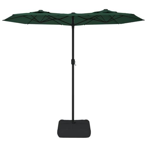 Parasol m. dobbelt parasoldug 316x240 cm grøn