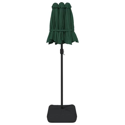 Parasol m. dobbelt parasoldug 316x240 cm grøn