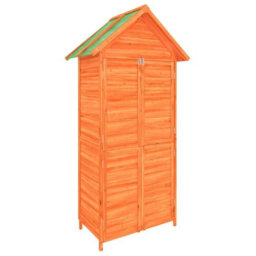 Redskabsskur til haven 89x52,5x175 cm massivt fyrretræ brun
