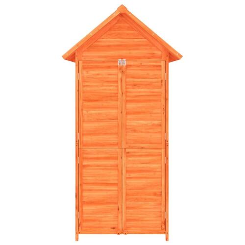 Redskabsskur til haven 89x52,5x175 cm massivt fyrretræ brun
