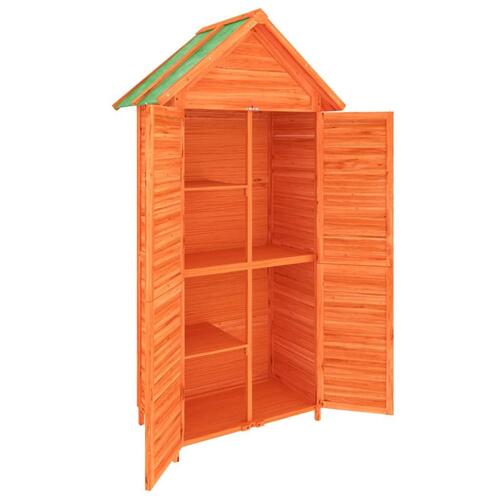 Redskabsskur til haven 89x52,5x175 cm massivt fyrretræ brun