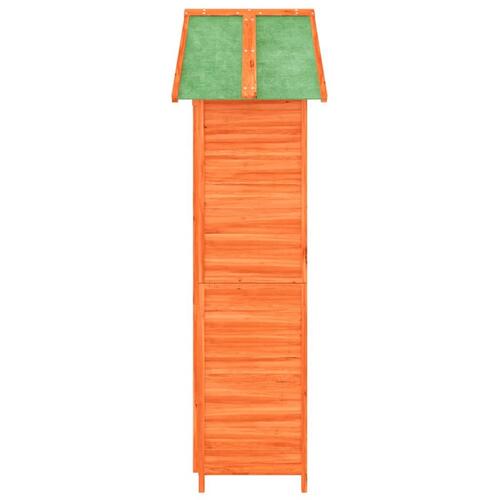 Redskabsskur til haven 89x52,5x175 cm massivt fyrretræ brun