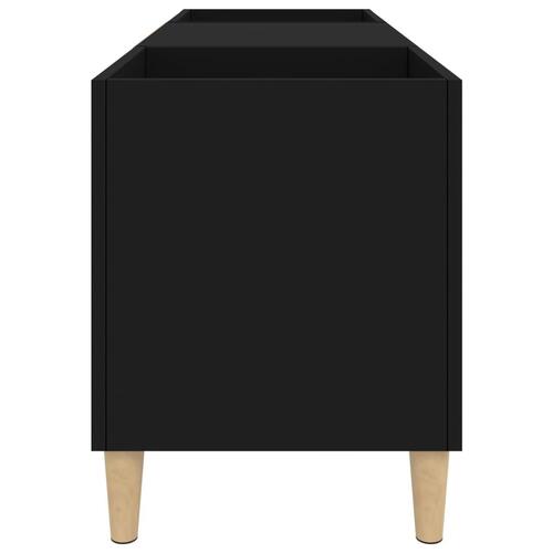 Vinylskab 121x38x48 cm konstrueret træ sort