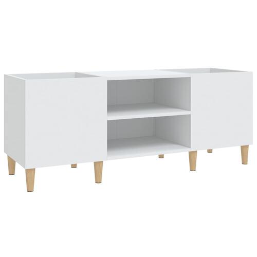Vinylskab 121x38x48 cm konstrueret træ hvid
