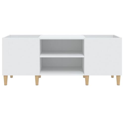 Vinylskab 121x38x48 cm konstrueret træ hvid