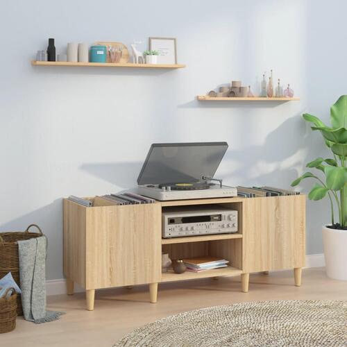 Vinylskab 121x38x48 cm konstrueret træ sonoma-eg