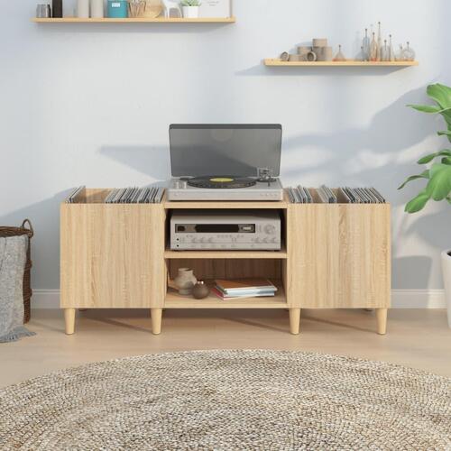 Vinylskab 121x38x48 cm konstrueret træ sonoma-eg