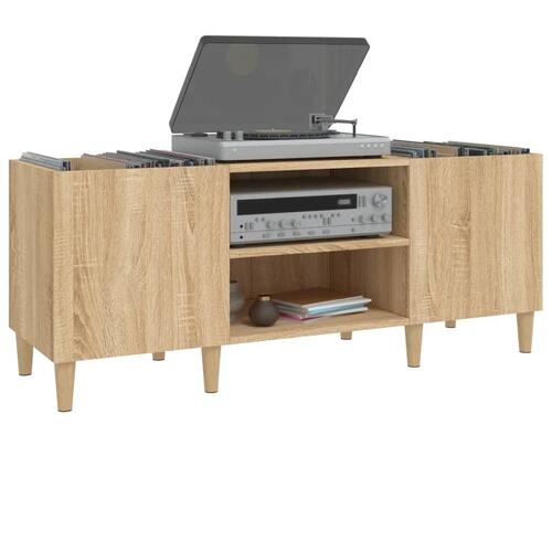 Vinylskab 121x38x48 cm konstrueret træ sonoma-eg