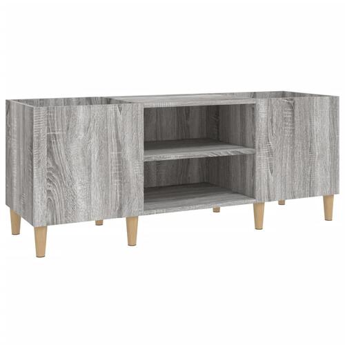 Vinylskab 121x38x48 cm konstrueret træ grå sonoma-eg