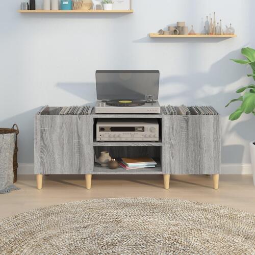 Vinylskab 121x38x48 cm konstrueret træ grå sonoma-eg